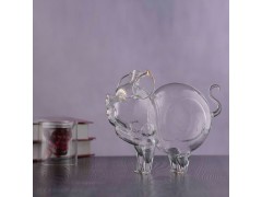 生肖猪猪高硼硅玻璃工艺空酒瓶图1