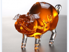 生肖猪猪高硼硅玻璃工艺空酒瓶图2