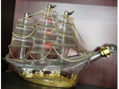帆船玻璃酒瓶 一帆风顺工艺酒瓶 河北工艺酒瓶厂家图2